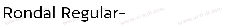 Rondal Regular字体转换